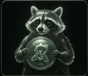 RaccoonPons holding a token